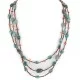 3 Strand Certified Authentic Navajo .925 Sterling Silver Natural Turquoise Coral Heishi Native American Necklace 15297-18 3 Strand Certified Authentic Navajo .925 Sterling Silver Natural Turquoise Coral Heishi Native American Necklace 15297-18