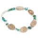 Delicate Certified Authentic Navajo .925 Sterling Silver Natural Turquoise Jasper Native American Bracelet 12974-2