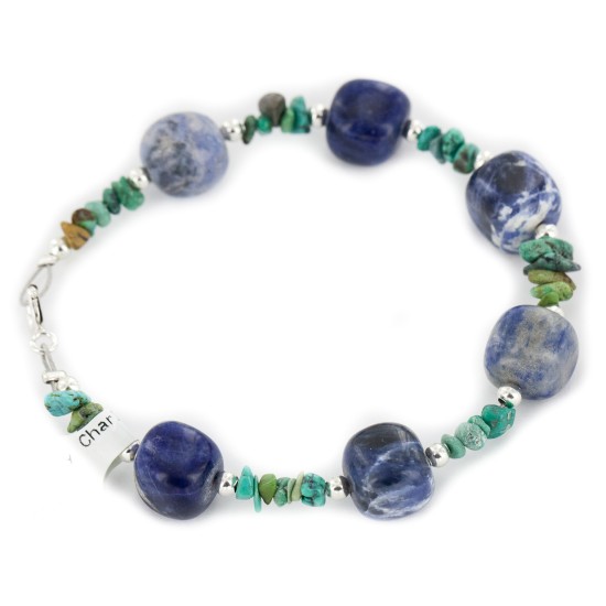Delicate Certified Authentic Navajo .925 Sterling Silver Natural Turquoise Lapis Native American Bracelet 12976-2 Delicate Certified Authentic Navajo .925 Sterling Silver Natural Turquoise Lapis Native American Bracelet 12976-2