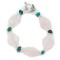 Navajo Nickel Spiderweb Turquoise and Pink Quartz Bracelet NB160116001500 Navajo Nickel Spiderweb Turquoise and Pink Quartz Bracelet NB160116001500