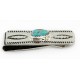 Handmade Certified Authentic Navajo Nickel and .925 Sterling Silver Natural Turquoise Native American Money Clip 5 11238-1