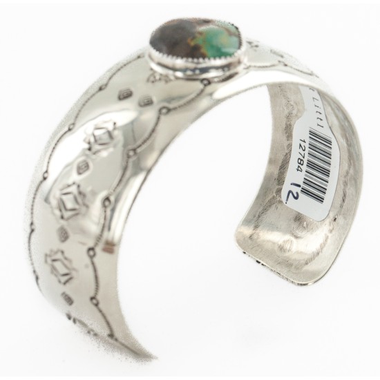 Handmade Horse Certified Authentic Navajo Nickel Natural Turquoise Native American Bracelet 01 12784-12 Handmade Horse Certified Authentic Navajo Nickel Natural Turquoise Native American Bracelet 01 12784-12