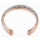Handmade Certified Authentic Navajo Pure .925 Sterling Silver and Copper Native American Bracelet 24452-2