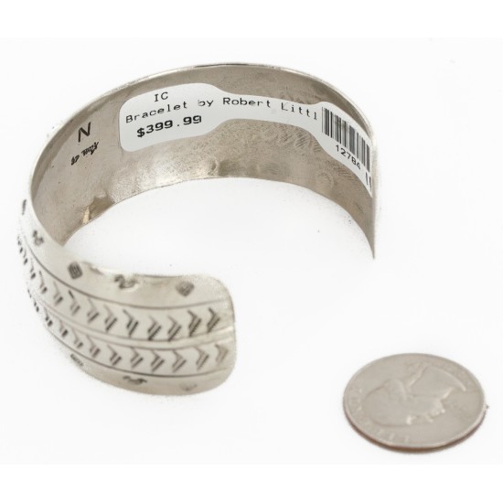 Handmade Kokopelli Certified Authentic Navajo Nickel Natural Turquoise Native American Bracelet 02 12784-11 Handmade Kokopelli Certified Authentic Navajo Nickel Natural Turquoise Native American Bracelet 02 12784-11