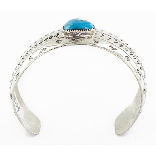 Handmade Kokopelli Certified Authentic Navajo Nickel Natural Turquoise Native American Bracelet 02 12784-11 Handmade Kokopelli Certified Authentic Navajo Nickel Natural Turquoise Native American Bracelet 02 12784-11