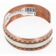 Handmade Certified Authentic Navajo Pure .925 Sterling Silver and Copper Native American Bracelet 24447-1