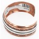 Handmade Certified Authentic Navajo Pure .925 Sterling Silver and Copper Native American Bracelet 24452-1