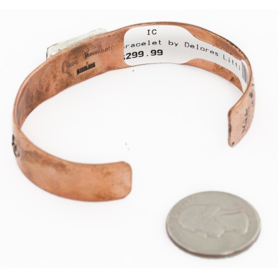 Handmade Horse Certified Authentic Navajo Pure .925 Sterling Silver and Copper Natural Turquoise Native American Bracelet 1286-3 Handmade Horse Certified Authentic Navajo Pure .925 Sterling Silver and Copper Natural Turquoise Native American Bracelet 1286-3