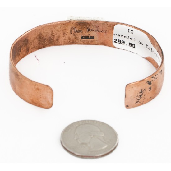 Handmade Horse Certified Authentic Navajo Pure .925 Sterling Silver and Copper Natural Turquoise Native American Bracelet 1286-3 Handmade Horse Certified Authentic Navajo Pure .925 Sterling Silver and Copper Natural Turquoise Native American Bracelet 1286-3