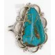 .925 Sterling Silver Handmade Certified Authentic Navajo Natural Turquoise Native American Ring 17003-2 .925 Sterling Silver Handmade Certified Authentic Navajo Natural Turquoise Native American Ring 17003-2