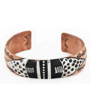 Handmade Arrow Certified Authentic Navajo Pure .925 Sterling Silver and Copper Native American Bracelet 244446-4 Handmade Arrow Certified Authentic Navajo Pure .925 Sterling Silver and Copper Native American Bracelet 244446-4
