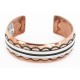 Handmade Certified Authentic Navajo Pure .925 Sterling Silver and Copper Native American Bracelet 24452-2