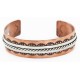 Handmade Certified Authentic Navajo Pure .925 Sterling Silver and Copper Native American Bracelet  24452-3