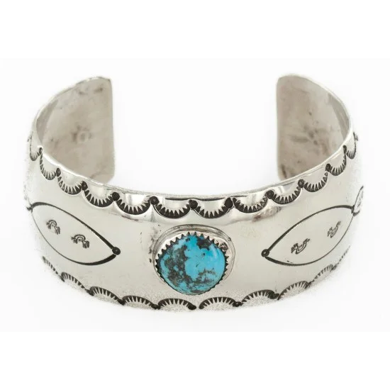 Handmade Kokopelli Certified Authentic Navajo Nickel Natural Turquoise Native American Bracelet 01 12784-5 Handmade Kokopelli Certified Authentic Navajo Nickel Natural Turquoise Native American Bracelet 01 12784-5