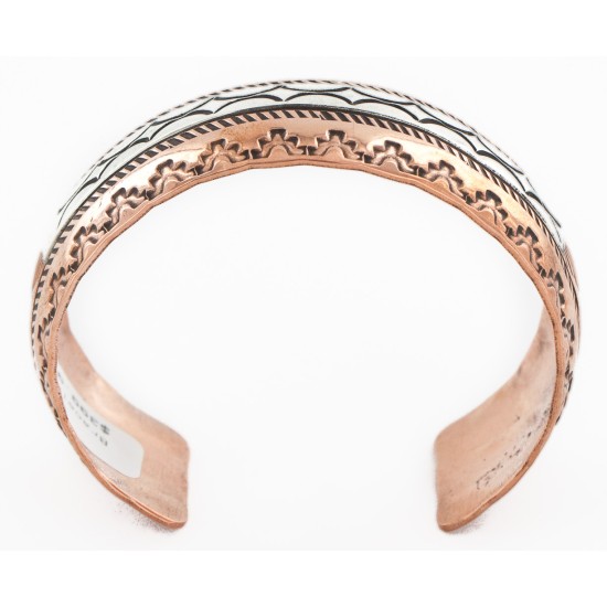 Handmade Mountain Certified Authentic Navajo Pure .925 Sterling Silver and Copper Native American Bracelet 12783-5 Handmade Mountain Certified Authentic Navajo Pure .925 Sterling Silver and Copper Native American Bracelet 12783-5