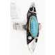 Rare 925 Sterling Silver Handmade Certified Authentic Navajo Natural Turquoise Native American Ring  12646