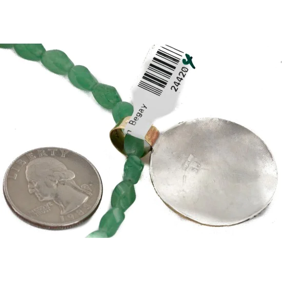 Certified Authentic Wolf 12kt Gold Filled and .925 Sterling Silver Handmade Natural Turquoise Jade Native American Necklace 24420-4-10225 Certified Authentic Wolf 12kt Gold Filled and .925 Sterling Silver Handmade Natural Turquoise Jade Native American Necklace 24420-4-10225
