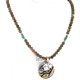 Certified Authentic 12kt Gold Filled and .925 Sterling Silver Handmade Coyote Natural Turquoise Jasper Native American Necklace  24420-1-16028-1