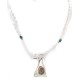Certified Authentic .925 Sterling Silver Handmade Natural Turquoise Quartz Native American Necklace  24337-2-16047-9