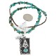 Certified Authentic .925 Sterling Silver Arrow Handmade Natural Turquoise Native American Necklace 24422-1-16070