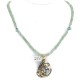 Certified Authentic 12kt Gold Filled and .925 Sterling Silver Handmade Gecko Turquoise Jade Native American Necklace  24422-5-790101
