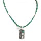 Certified Authentic .925 Sterling Silver Handmade Storyteller Natural Turquoise Native American Necklace 24424-3-790102