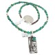 Certified Authentic .925 Sterling Silver Handmade Storyteller Natural Turquoise Native American Necklace 24424-3-790102