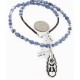 Certified Authentic .925 Sterling Silver Handmade Natural Lapis Hematite Native American Necklace 24426-1-16047-1