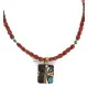 Certified Authentic 12kt Gold Filled and .925 Sterling Silver Handmade Cross Turquoise Red Jasper Native American Necklace 24300-16047-5 Certified Authentic 12kt Gold Filled and .925 Sterling Silver Handmade Cross Turquoise Red Jasper Native American Necklace 24300-16047-5