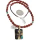 Certified Authentic 12kt Gold Filled and .925 Sterling Silver Handmade Cross Turquoise Red Jasper Native American Necklace 24300-16047-5 Certified Authentic 12kt Gold Filled and .925 Sterling Silver Handmade Cross Turquoise Red Jasper Native American Necklace 24300-16047-5