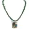 Certified Authentic 12kt Gold Filled and .925 Sterling Silver Handmade Gecko Natural Turquoise Native American Necklace 24422-6-16065-6