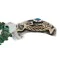 Certified Authentic 12kt Gold Filled and .925 Sterling Silver Handmade Gecko Natural Turquoise Native American Necklace 24422-6-16065-6