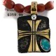 Certified Authentic 12kt Gold Filled and .925 Sterling Silver Handmade Cross Turquoise Red Jasper Native American Necklace 24300-16047-5 Certified Authentic 12kt Gold Filled and .925 Sterling Silver Handmade Cross Turquoise Red Jasper Native American Necklace 24300-16047-5