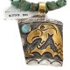 Certified Authentic 12kt Gold Filled and .925 Sterling Silver Handmade Eagle Natural Turquoise Native American Necklace 24200-15807 Certified Authentic 12kt Gold Filled and .925 Sterling Silver Handmade Eagle Natural Turquoise Native American Necklace 24200-15807