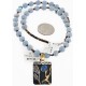 Certified Authentic 12kt Gold Filled and .925 Sterling Silver Handmade Flower Natural Turquoise Lapis Agate Native American Necklace 24301-16033