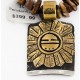 Certified Authentic 12kt Gold Filled and .925 Sterling Silver Handmade Sunface Kachina Natural Tigers Eye Native American Necklace 24302-16034-1 Certified Authentic 12kt Gold Filled and .925 Sterling Silver Handmade Sunface Kachina Natural Tigers Eye Native American Necklace 24302-16034-1