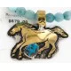 Certified Authentic 12kt Gold Filled and .925 Sterling Silver Horse Handmade Natural Turquoise Blue Quartz Native American Necklace 24323-8-16065-1 Certified Authentic 12kt Gold Filled and .925 Sterling Silver Horse Handmade Natural Turquoise Blue Quartz Native American Necklace 24323-8-16065-1