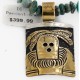 Certified Authentic 12kt Gold Filled and .925 Sterling Silver Kachina Handmade Natural Turquoise Coral Native American Necklace 24302-15771-22 Certified Authentic 12kt Gold Filled and .925 Sterling Silver Kachina Handmade Natural Turquoise Coral Native American Necklace 24302-15771-22