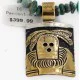 Certified Authentic 12kt Gold Filled and .925 Sterling Silver Kachina Handmade Natural Turquoise Coral Native American Necklace 24302-15771-22 Certified Authentic 12kt Gold Filled and .925 Sterling Silver Kachina Handmade Natural Turquoise Coral Native American Necklace 24302-15771-22