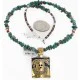Certified Authentic 12kt Gold Filled and .925 Sterling Silver Kachina Handmade Natural Turquoise Coral Native American Necklace 24302-15771-22 Certified Authentic 12kt Gold Filled and .925 Sterling Silver Kachina Handmade Natural Turquoise Coral Native American Necklace 24302-15771-22