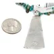 Certified Authentic .925 Sterling Silver Handmade Natural Turquoise Black Onyx Native American Necklace 24422-4-16070