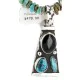 Certified Authentic .925 Sterling Silver Handmade Natural Turquoise Black Onyx Native American Necklace 24422-4-16070