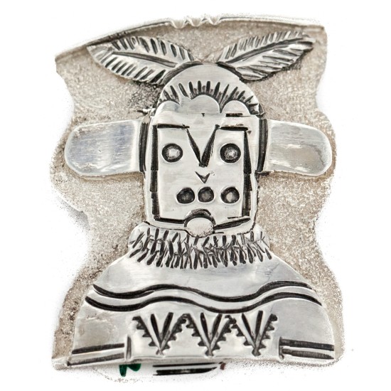 Certified Authentic Navajo .925 Sterling Silver Native American Pin Pendant 24422-7 Certified Authentic Navajo .925 Sterling Silver Native American Pin Pendant 24422-7