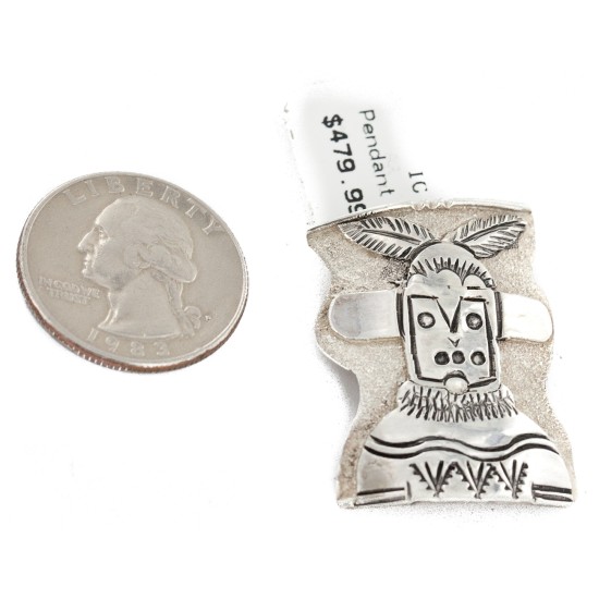 Certified Authentic Navajo .925 Sterling Silver Native American Pin Pendant 24422-7 Certified Authentic Navajo .925 Sterling Silver Native American Pin Pendant 24422-7