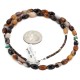 Certified Authentic Navajo .925 Sterling Silver Natural Turquoise and Agate Native American Necklace 16076-4 Certified Authentic Navajo .925 Sterling Silver Natural Turquoise and Agate Native American Necklace 16076-4