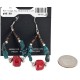 Certified Authentic Navajo .925 Sterling Silver Hooks Natural Turquoise CORAL Native American Earrings 18102-3 Certified Authentic Navajo .925 Sterling Silver Hooks Natural Turquoise CORAL Native American Earrings 18102-3