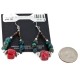 Certified Authentic Navajo .925 Sterling Silver Hooks Natural Turquoise CORAL Native American Earrings  18102-2