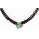 Certified Authentic .925 Sterling Silver Navajo Graduated Heishi and Turquoise Native American Necklace 16062-1