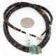 Certified Authentic .925 Sterling Silver Navajo Graduated Heishi and Turquoise Native American Necklace 16062-1
