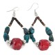 Certified Authentic Navajo .925 Sterling Silver Hooks Natural Turquoise CORAL Native American Earrings 18102-3 Certified Authentic Navajo .925 Sterling Silver Hooks Natural Turquoise CORAL Native American Earrings 18102-3